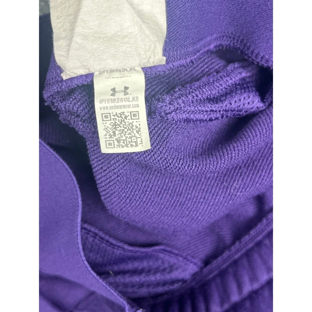 Under Armour Purple Tapered Joggers Ankle Zip Athletic Pants Mens Medium Loose